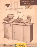 Delta-Rockwell-Delta Rockwell 10\", Metal Cutting lathes, instructions Manual 1964-10\"-01